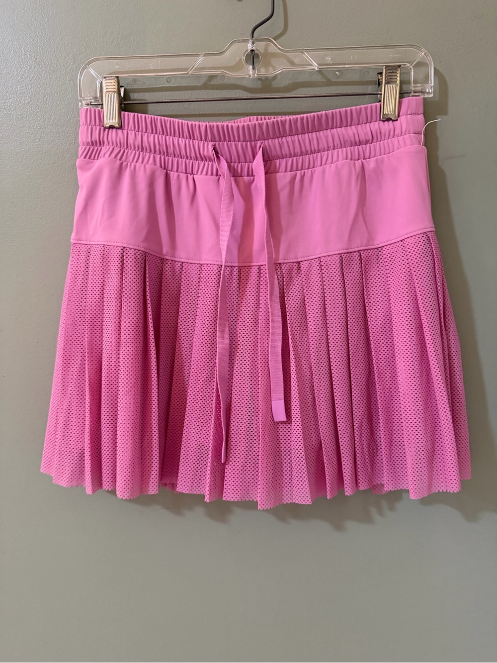 JoyLab Women’s Mesh High -Rise Pleated Tennis Skirt Skort Pink Size small